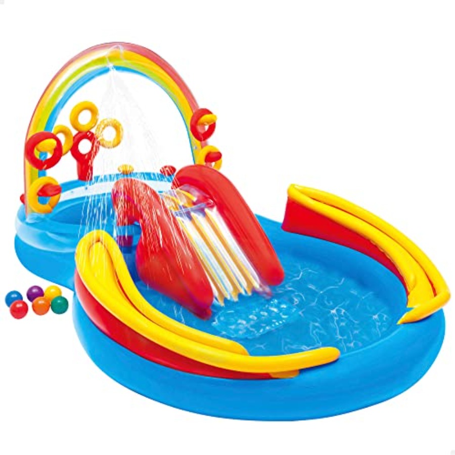 Ring Toss Outdoor - Надувной бассейн с водной горкой и